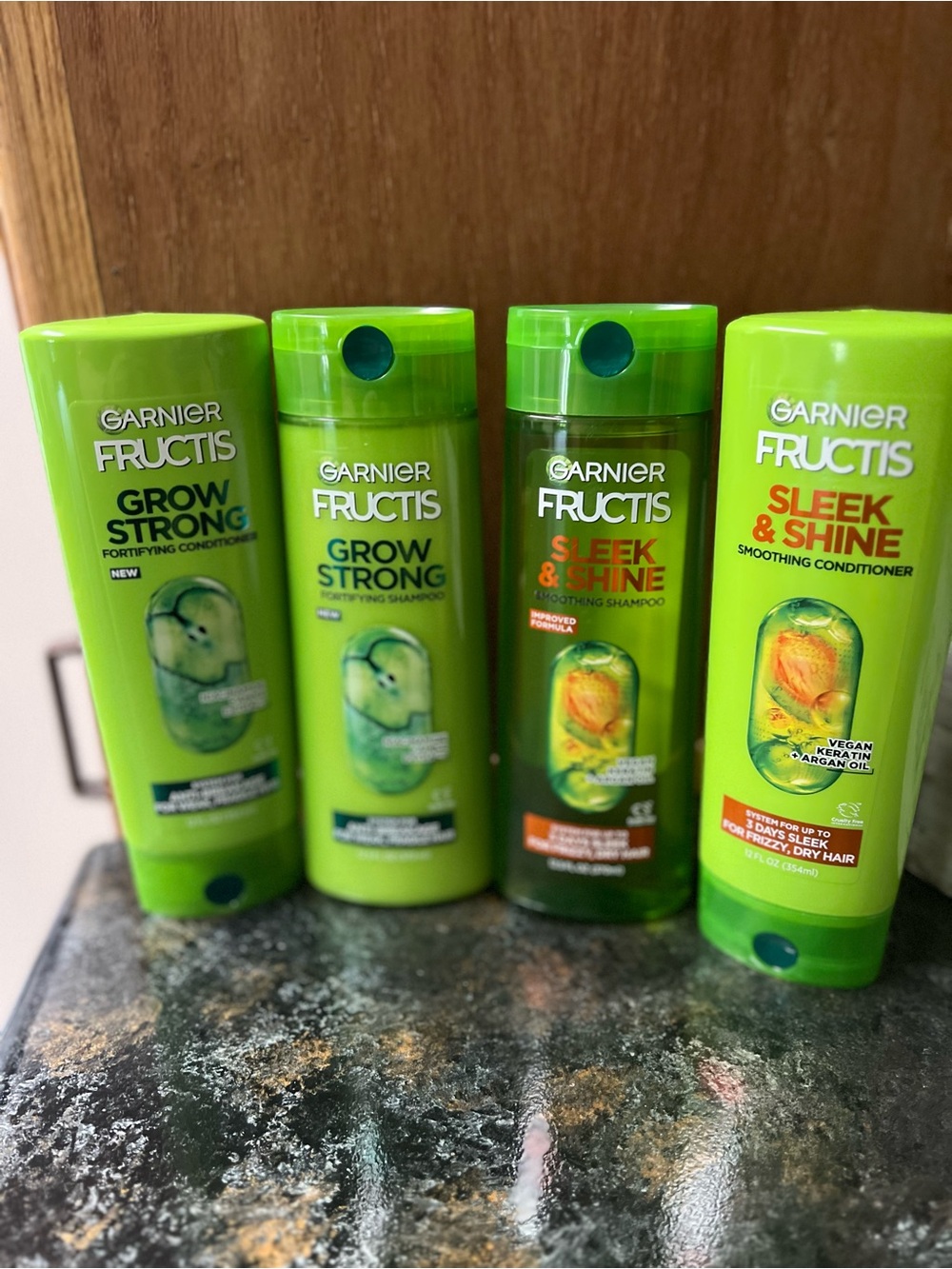Garnier Fructis Grow Strong & Sleek & Shine Shampoo + Conditioner Set - Green